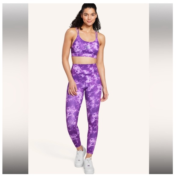 Peloton Pants - Peloton x Brittany Allen Tie Dye Pocket Leggings Women's M Purple Activewear